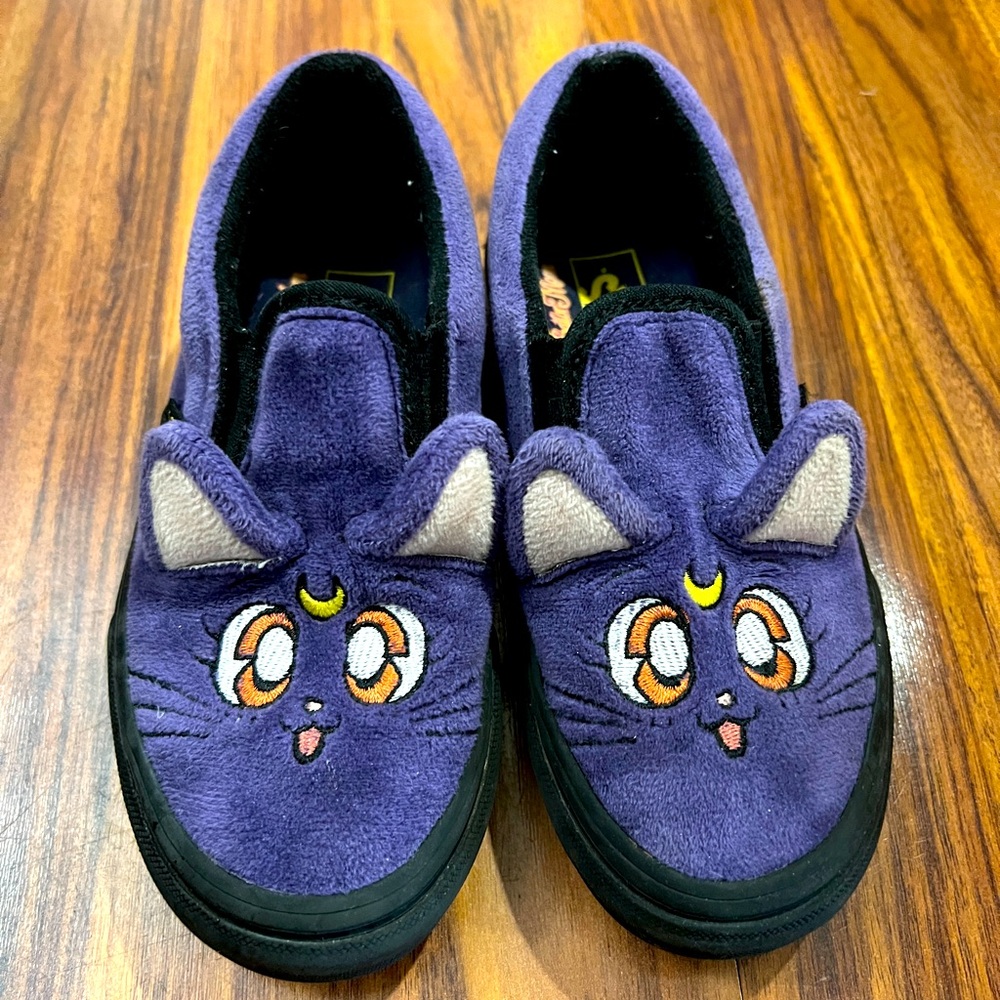 Vans Sailor Moon Luna Cat Vans Kids Sneakers, Size 12.5 US